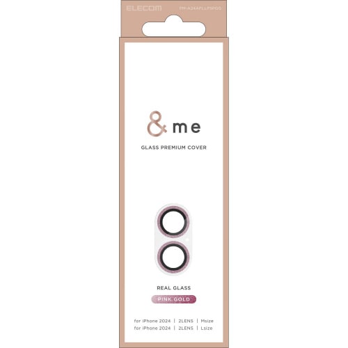 iPhone16/Plus カメラカバー ゴールド