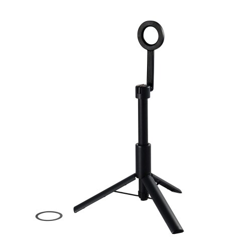 三脚スマホスタンドマグネット床置き黒