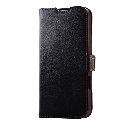 iPhone16ProMAXケースレザースリム黒