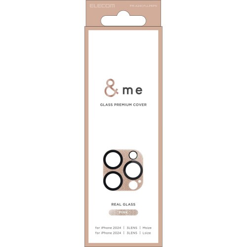 iPhone16Pro/MAXカメラカバー ピンク