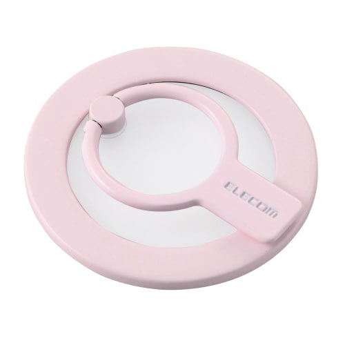 スマホリング マグネット クリアパーツ ピンク