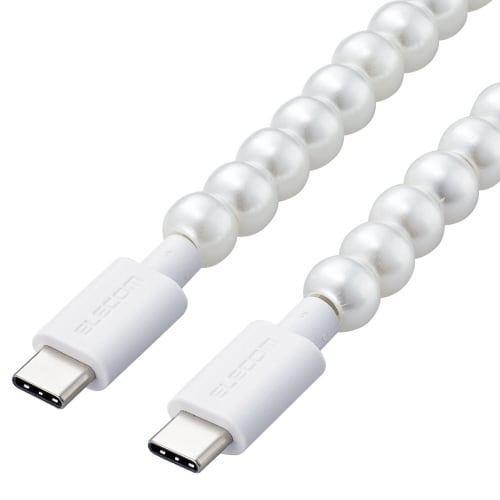 USB−C ケーブル1m コードジュエリー パール