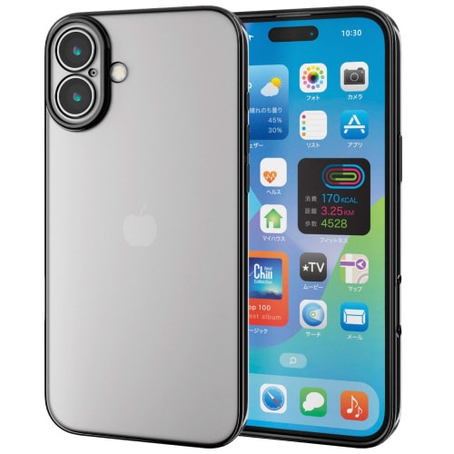 iPhone16Plusケースソフト極限黒