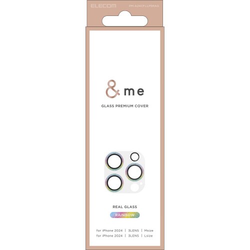 iPhone16Pro/MAXカメラカバー 虹