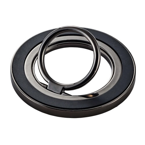 スマホリング マグネット 360度回転 黒