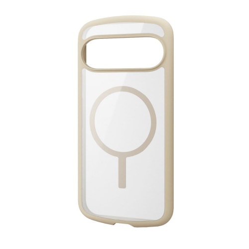 Pixel9ケースハイブリッド背面透明白