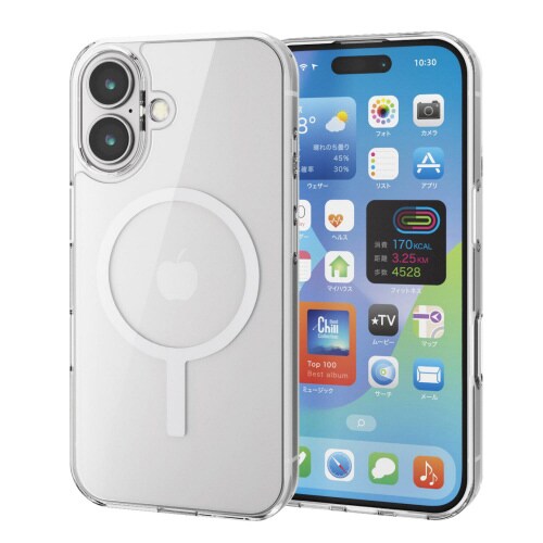 iPhone16ケースハイブリッド白