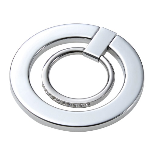 スマホリング マグネット ラインストーン シルバー