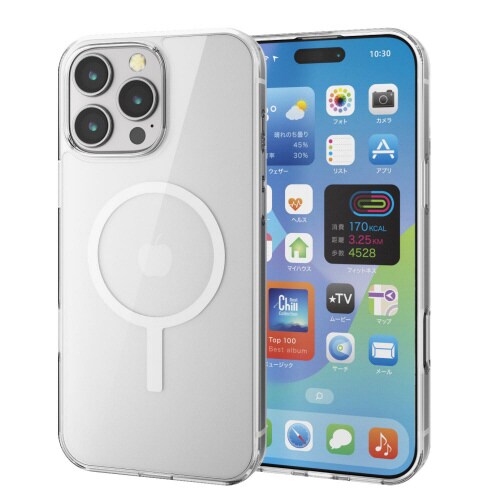 iPhone16ProMAXケース衝撃吸収白