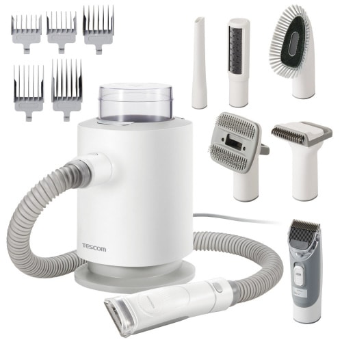 ペット用バリカン グルーミング掃除機 ホワイト