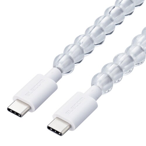 USB−C ケーブル1m コードジュエリー クリア