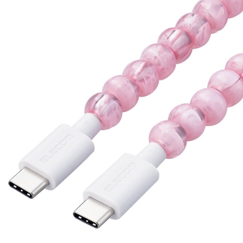 USB−C ケーブル1m コードジュエリー ピンク