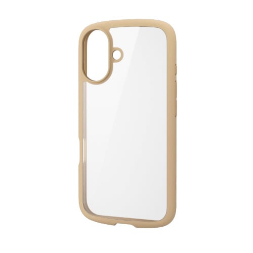 iPhone16ケース衝撃吸収カフェオレ