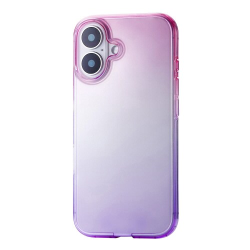 iPhone16ケースグラデーション桜×ラベンダー