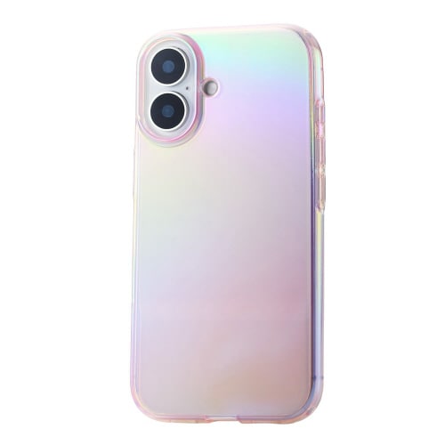 iPhone16ケースソフトオーロラピンク