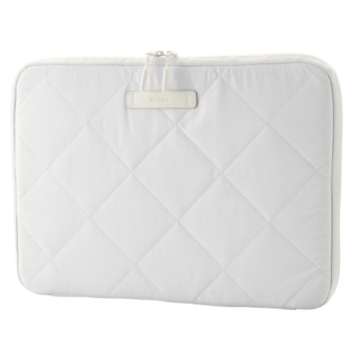 パソコンケース14インチクロスステッチ白