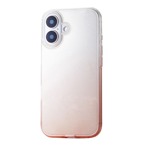 iPhone16ケースグリッターピーチ