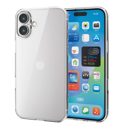 iPhone16Plusケースハイブリッド透明