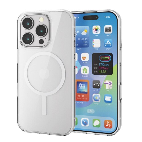 iPhone16Proケース衝撃吸収白