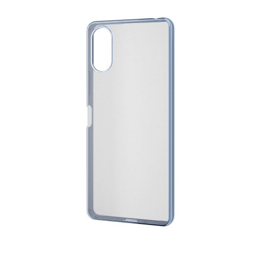 Xperia10VIケースソフトメタリック青