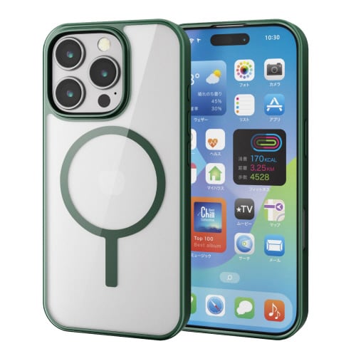 iPhone16Proケース衝撃吸収ディープ緑