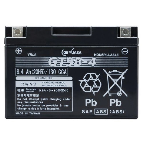 シールド型 バイク用バッテリー 液入り充電済み