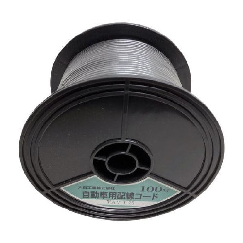 自動車配線シングルコード1.25平方mm 黒