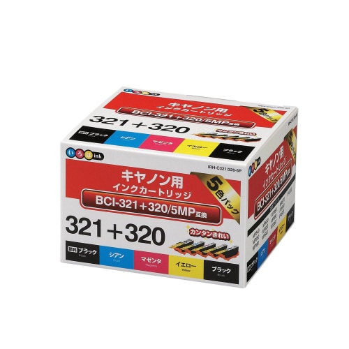 互換インク BCI−321+320/5MP 5色