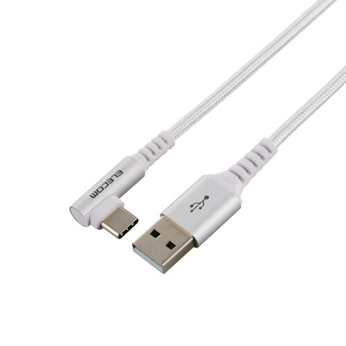 Type−Cケーブル(AtoC)0.3m L字 白