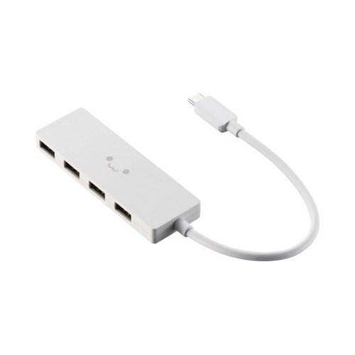USBハブ A×4 C端子 ケーブル15cm 顔