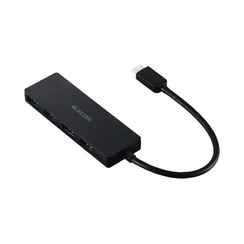 USB3.2ハブ A×4 ケーブル15cm 黒