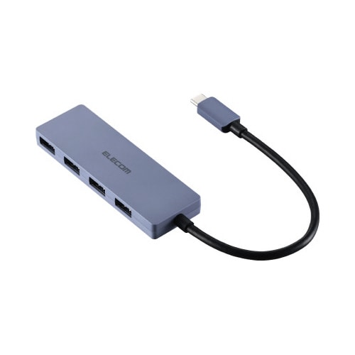 USB3.2ハブ A×4 ケーブル15cm 青