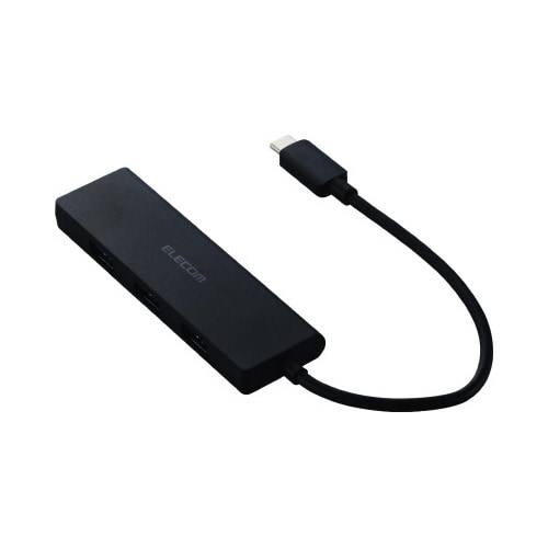 USB3.2ハブ A×4 ケーブル15cm 黒