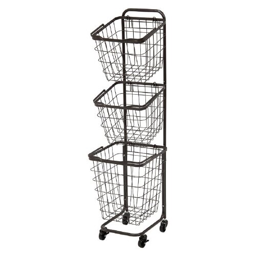 3段ランドリーラック(角型)