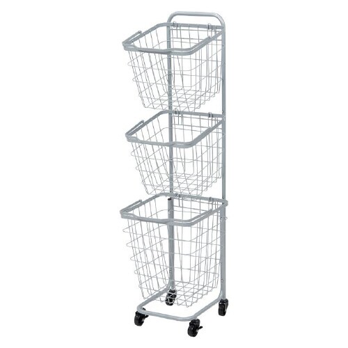 3段ランドリーラック(角型)