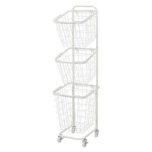 3段ランドリーラック(角型)