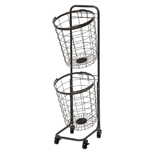 2段ランドリーラック(丸型)