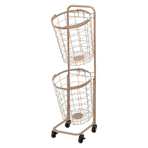 2段ランドリーラック(丸型)