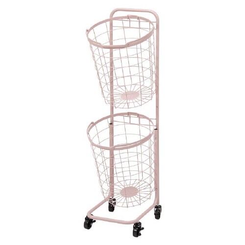 2段ランドリーラック(丸型)