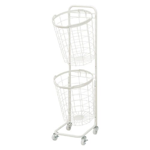 2段ランドリーラック(丸型)