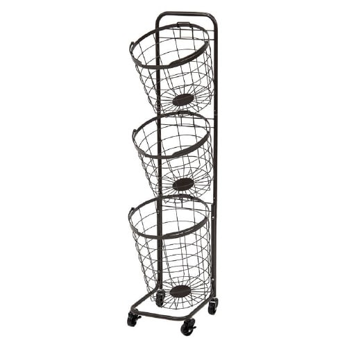 3段ランドリーラック(丸型)