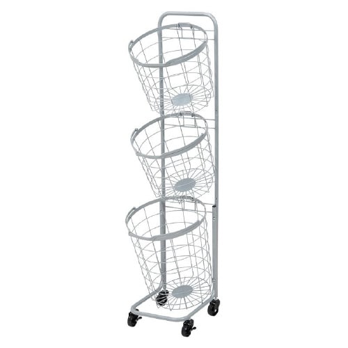 3段ランドリーラック(丸型)