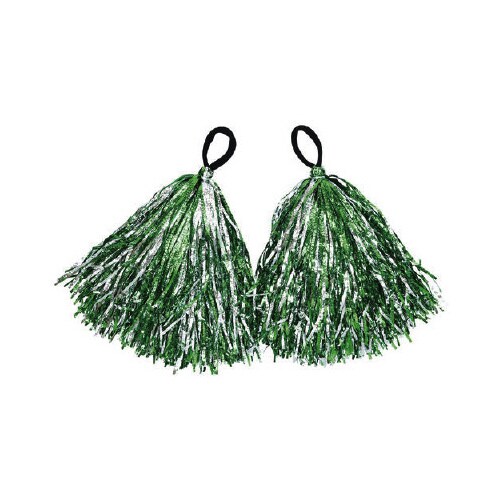 ハンドフリーポンポン グリーンシルバーX10