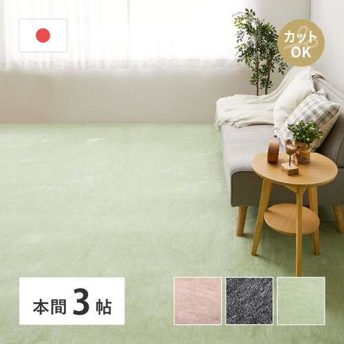 ペットにやさしい平織カーペット ラウム 本間3畳