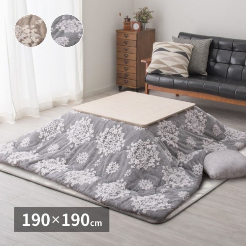 フランネルジャガードのこたつ薄掛け布団 シュシュ