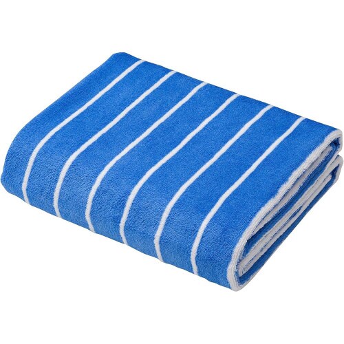 carariヘアドライタオル ブルー×ホワイト×2