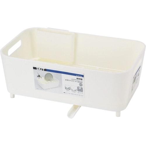 水切りバスケット スリム 水が流れるトレー付