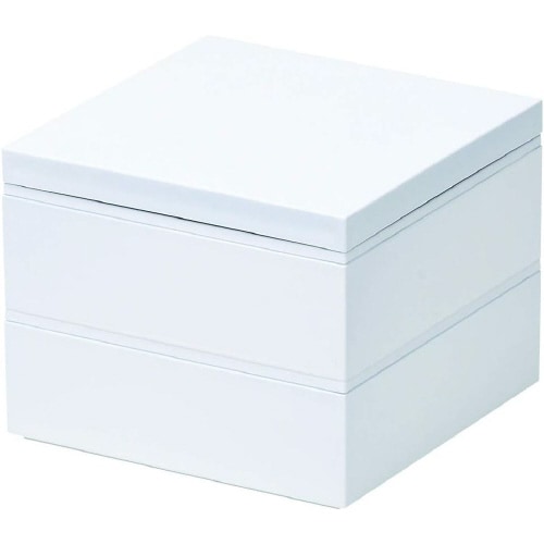 重箱2段 ゴムベルト付 ホワイト