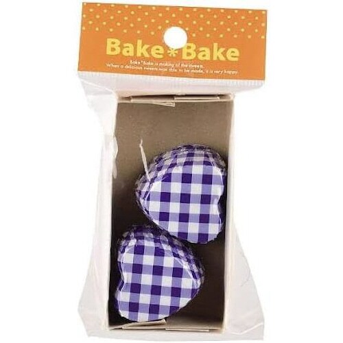 チョコモールド ハート型ブルーチェック10枚入×7