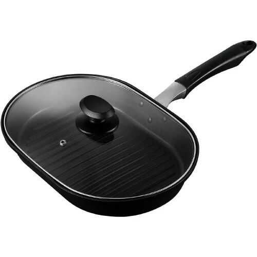 ふっ素加工 ワイドパン ガラス蓋付